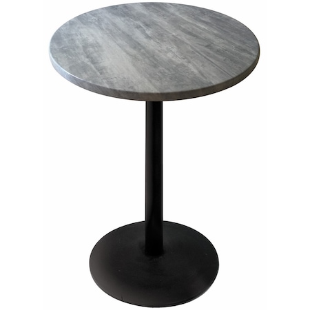 Holland Bar Stool Co 36" Tall In/Outdoor All-Season Table, 30" dia. Greystone Top OD214-2236BWOD30RGryStn